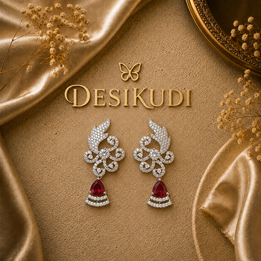 Ruby charm Ear rings