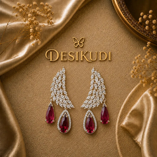 Ruby Drops Ear rings