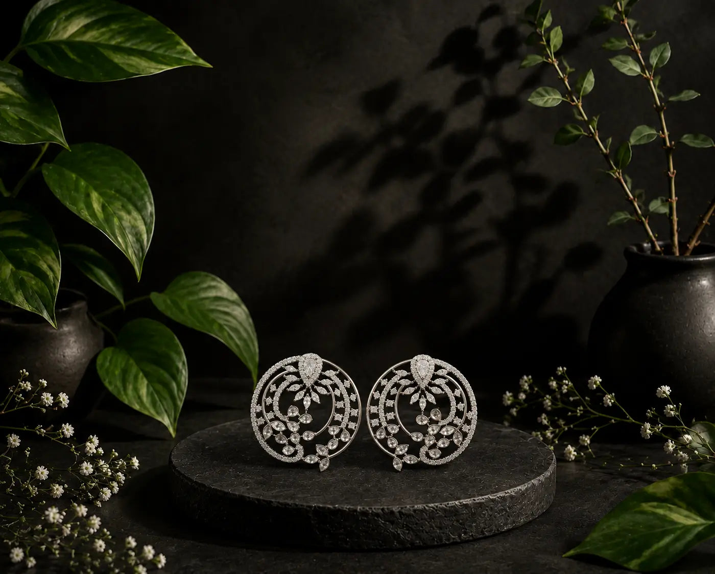 MOON TWIRL EAR RINGS