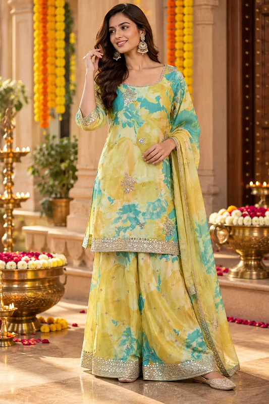Lemonade Sharara|Ethnic wear-DK2495