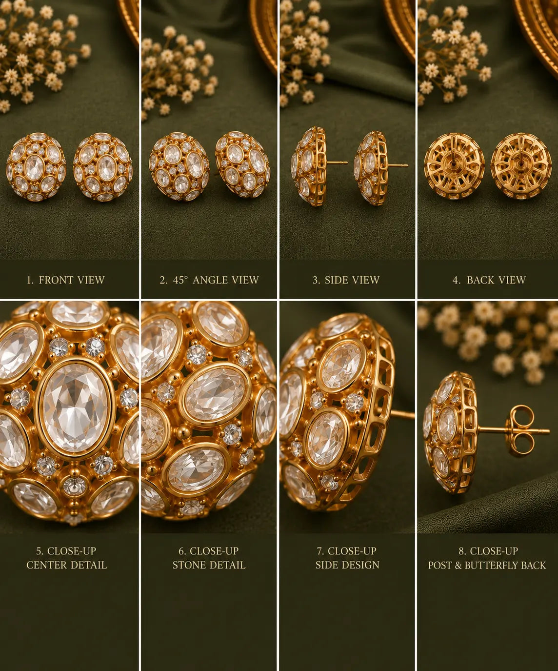 Ivory Bloom Ear rings