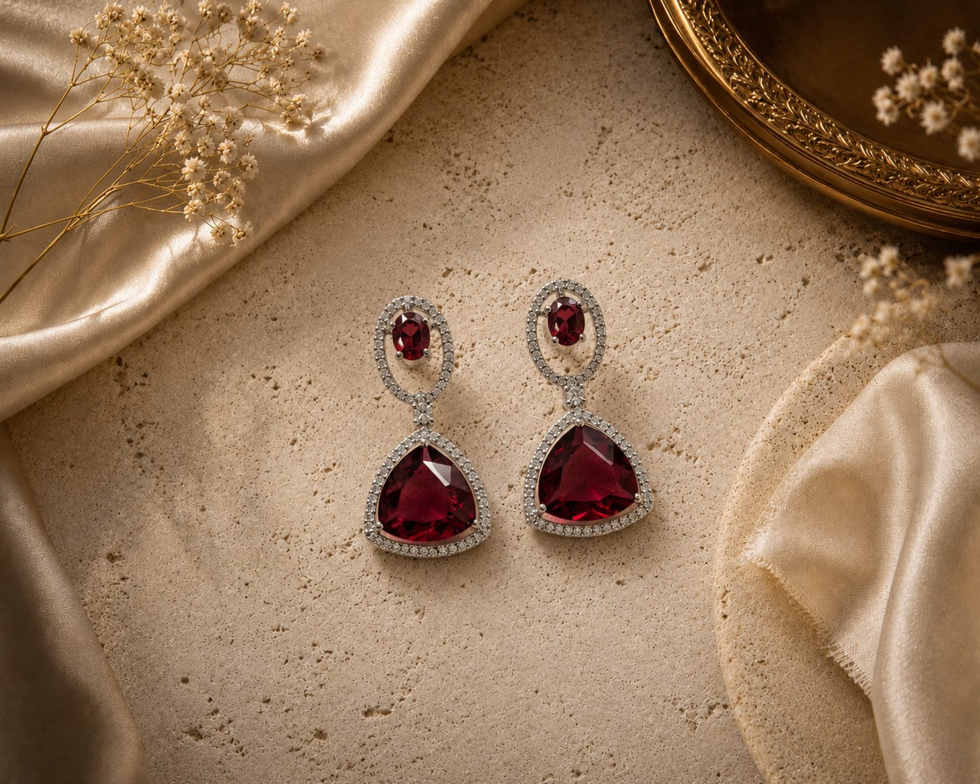 Red Elegance Ear rings