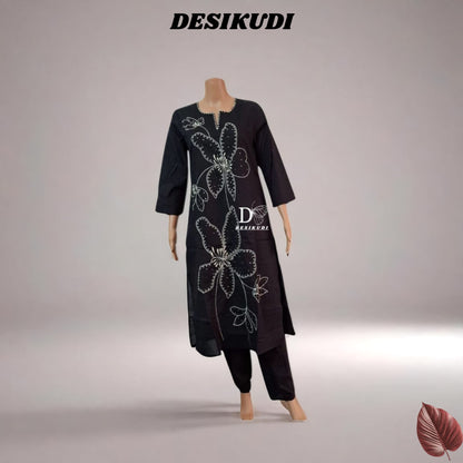 MIDNIGHT BLOOM PLAZZO