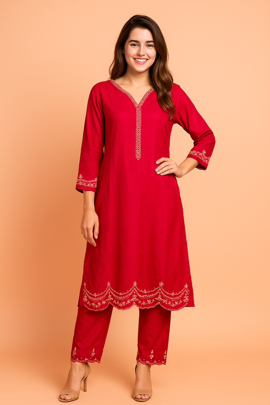Pink Anarkali Kurti