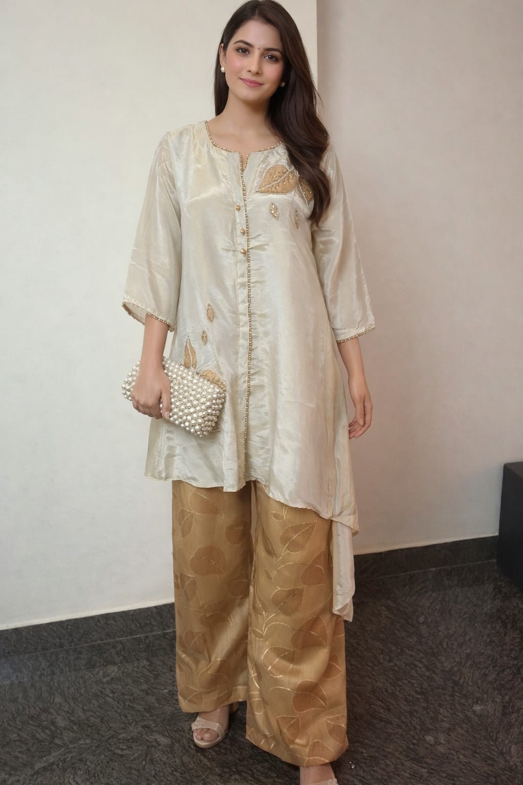 IVORY SHIMMER PLAZZO