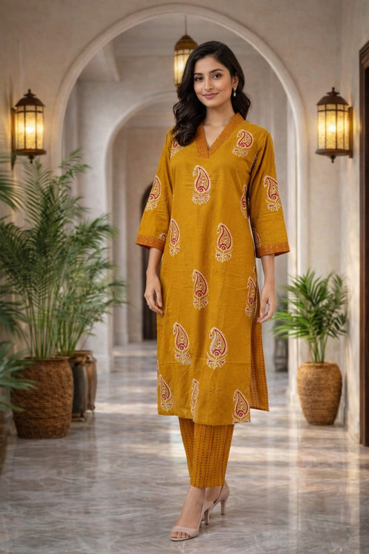 Mustard Kurti