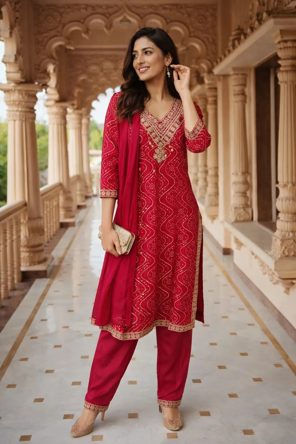 Magenta Glow Kurti