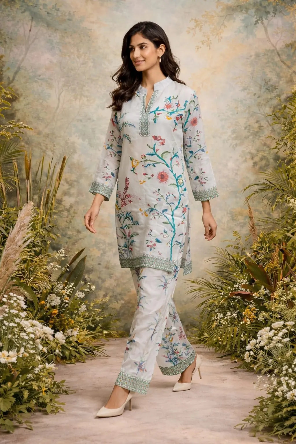 IVORY FLORAL CO ORD