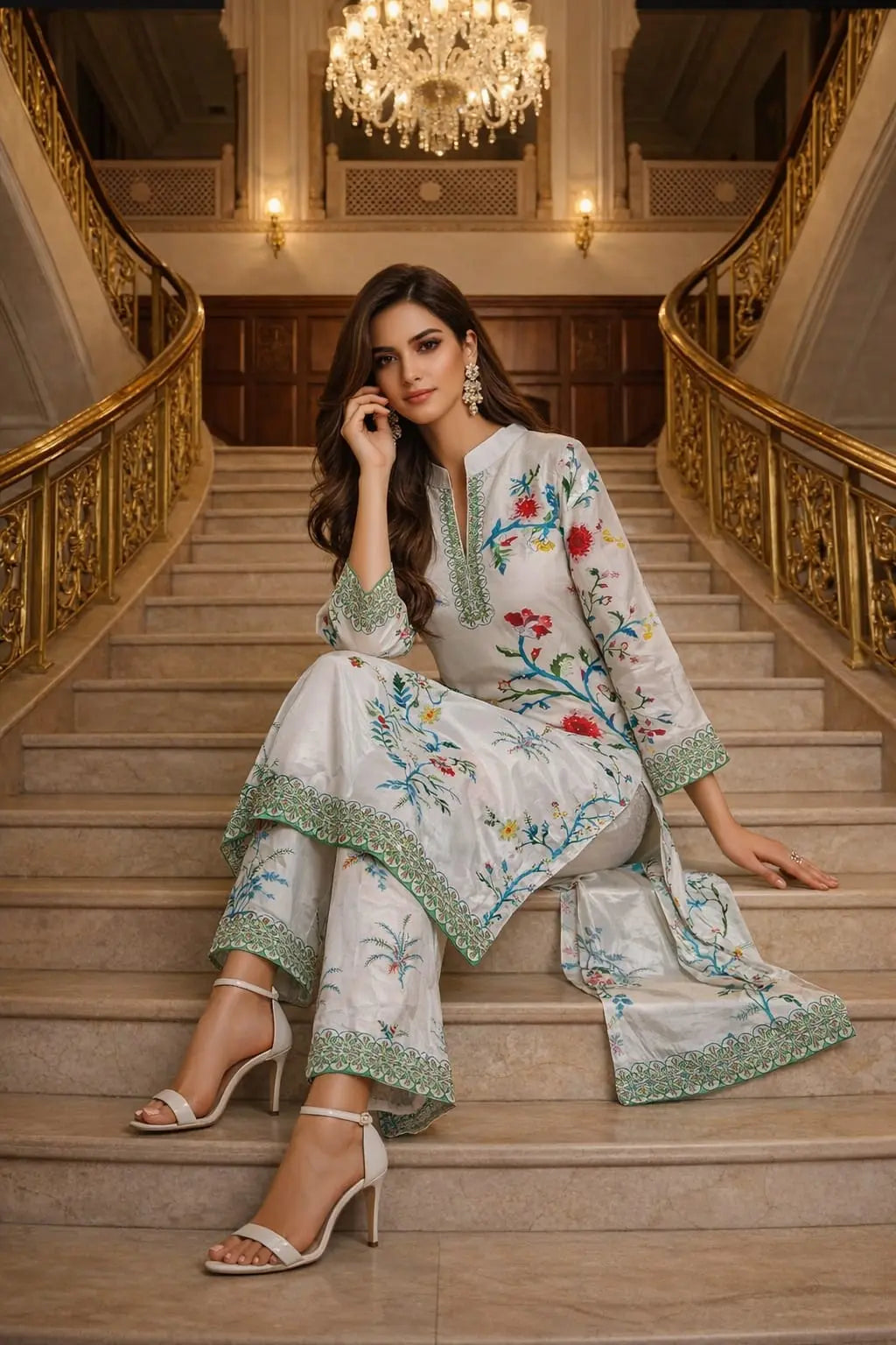 IVORY FLORAL CO ORD