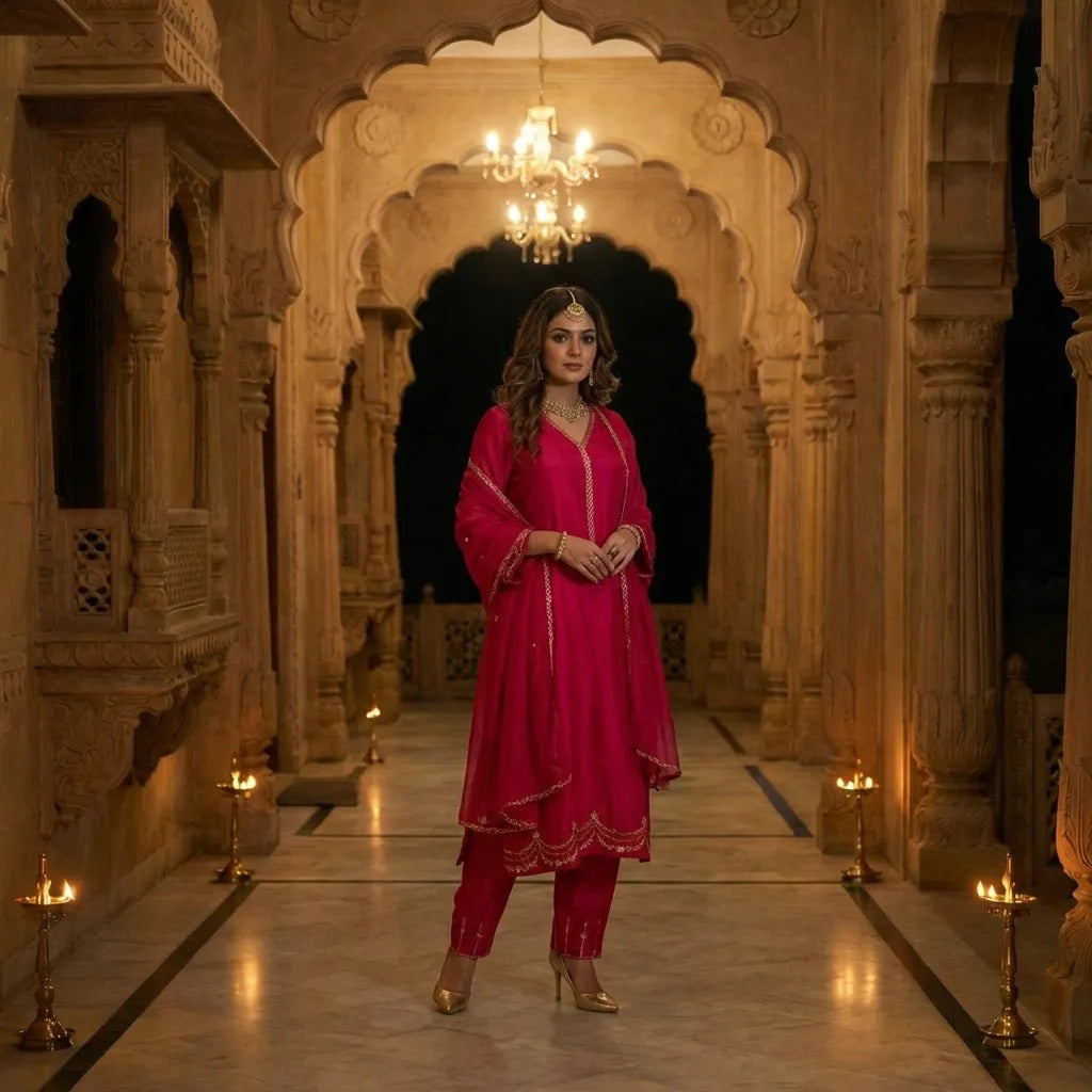Pink Anarkali