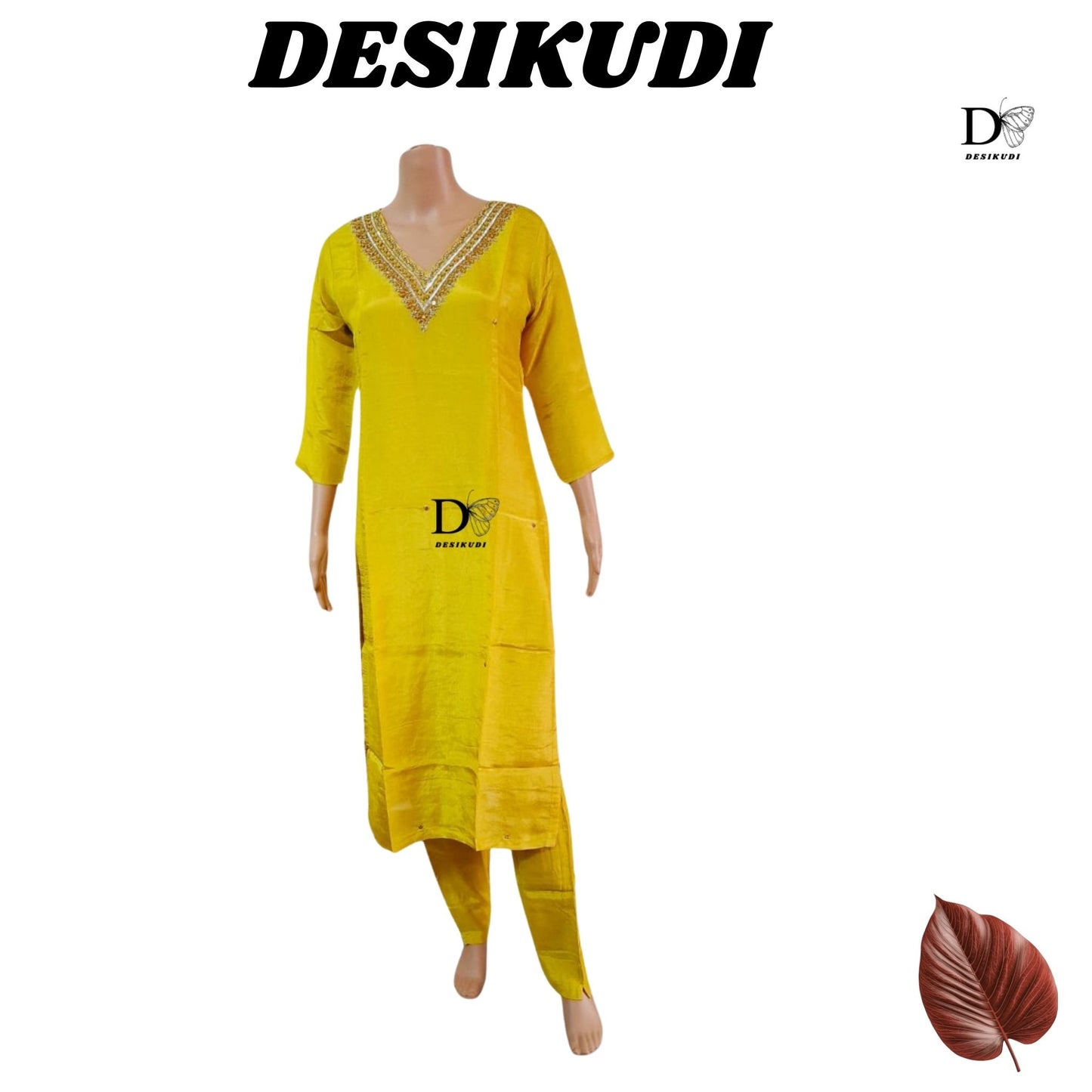 GOLDEN GLOW KURTI SET