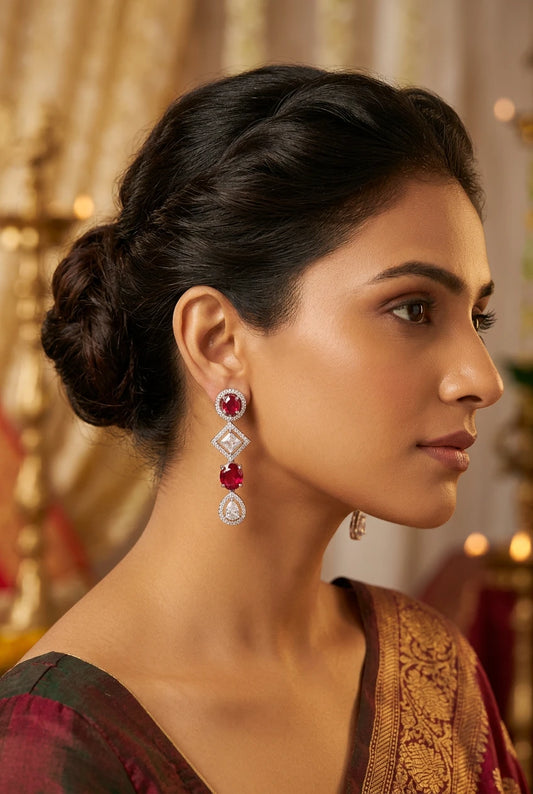Ruby Ear rings|ZR2523