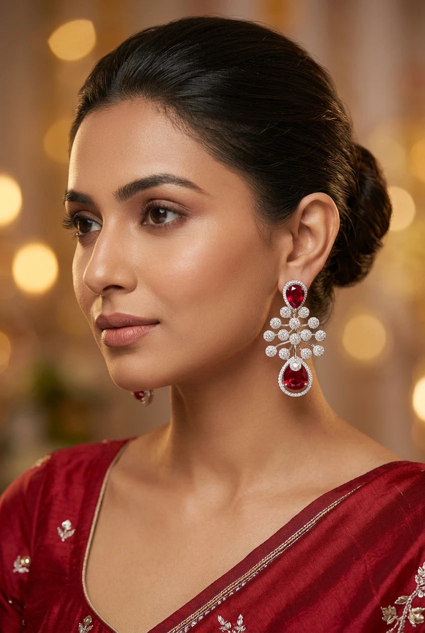 Ruby Statement  Ear rings|ZR2535