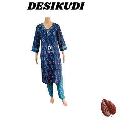 INDIGO IKKAT KURTI