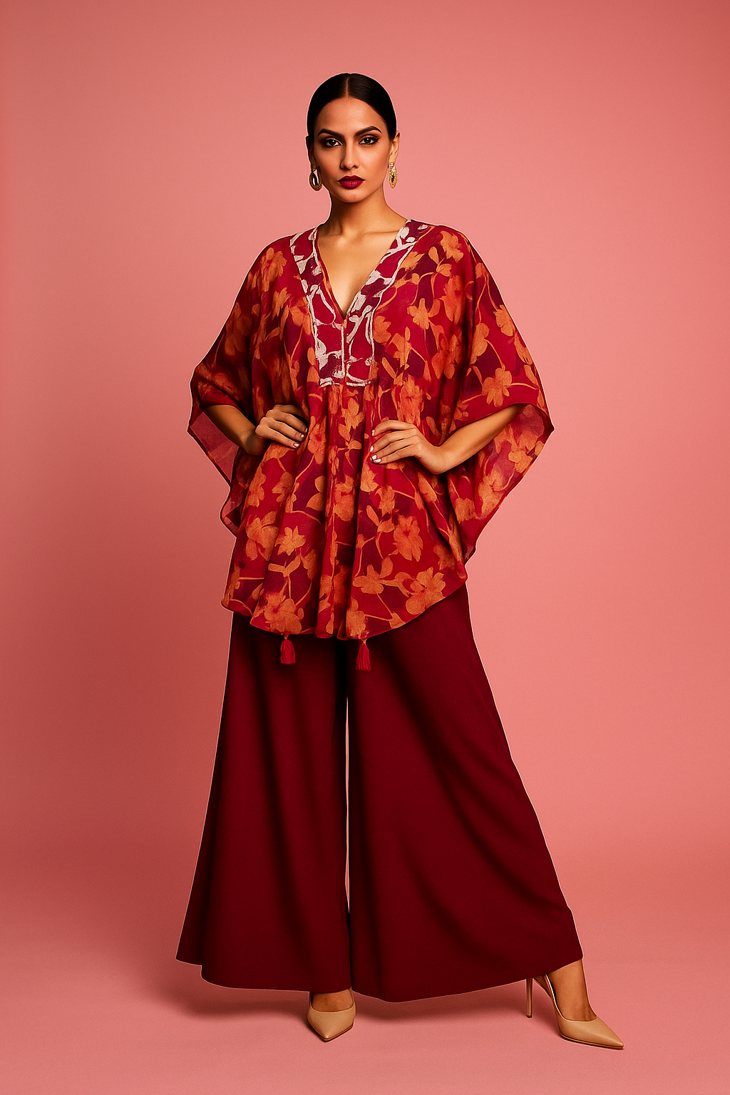 CRIMSON PLAZZO KAFTAN