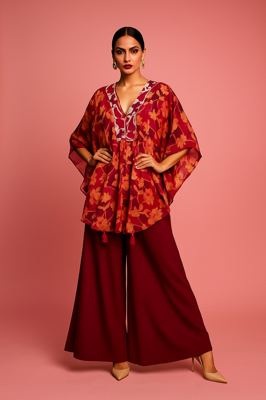 CRIMSON PLAZZO KAFTAN