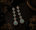 Aqua vine Ear rings