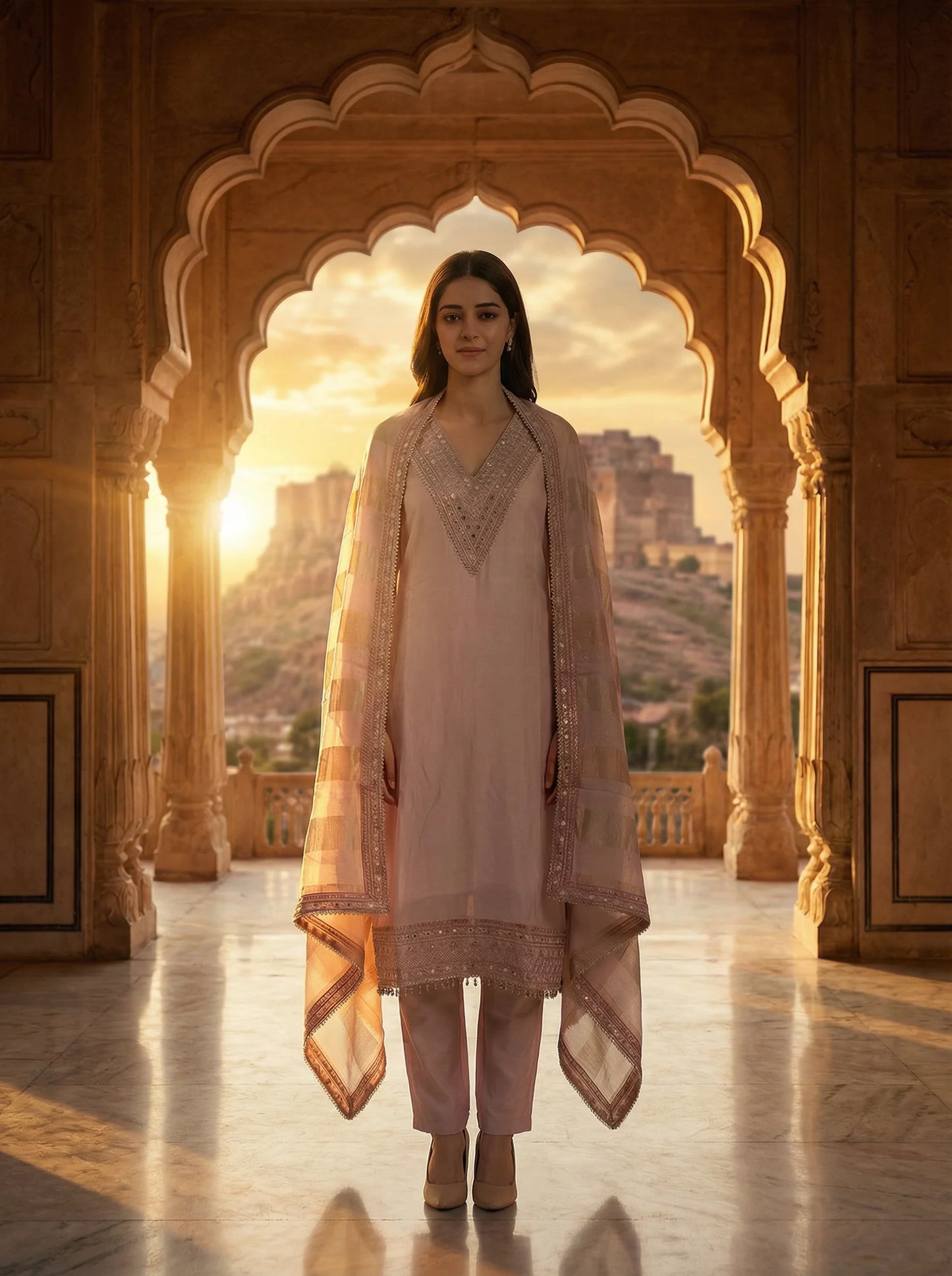 Lavender Kurti Set