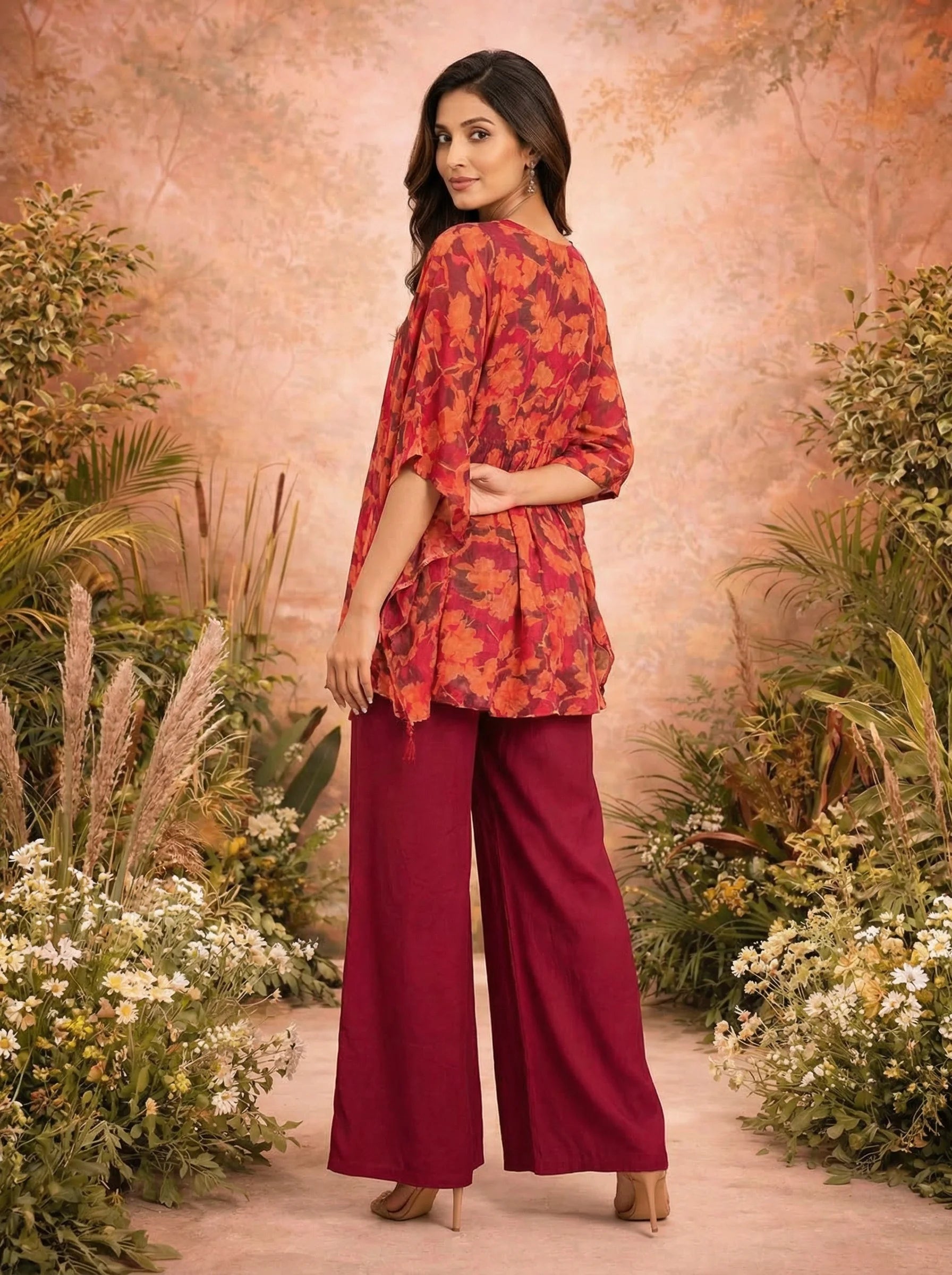 CRIMSON PLAZZO KAFTAN