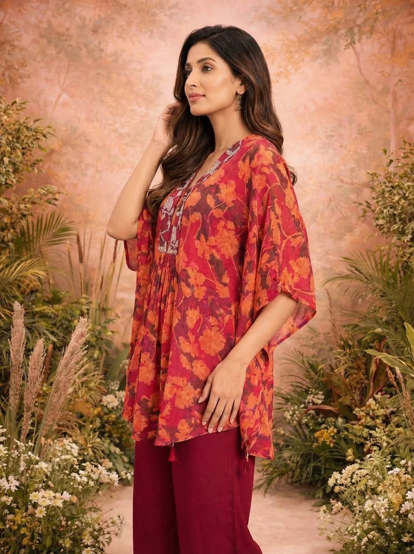 Crimson Plazzo Kaftan