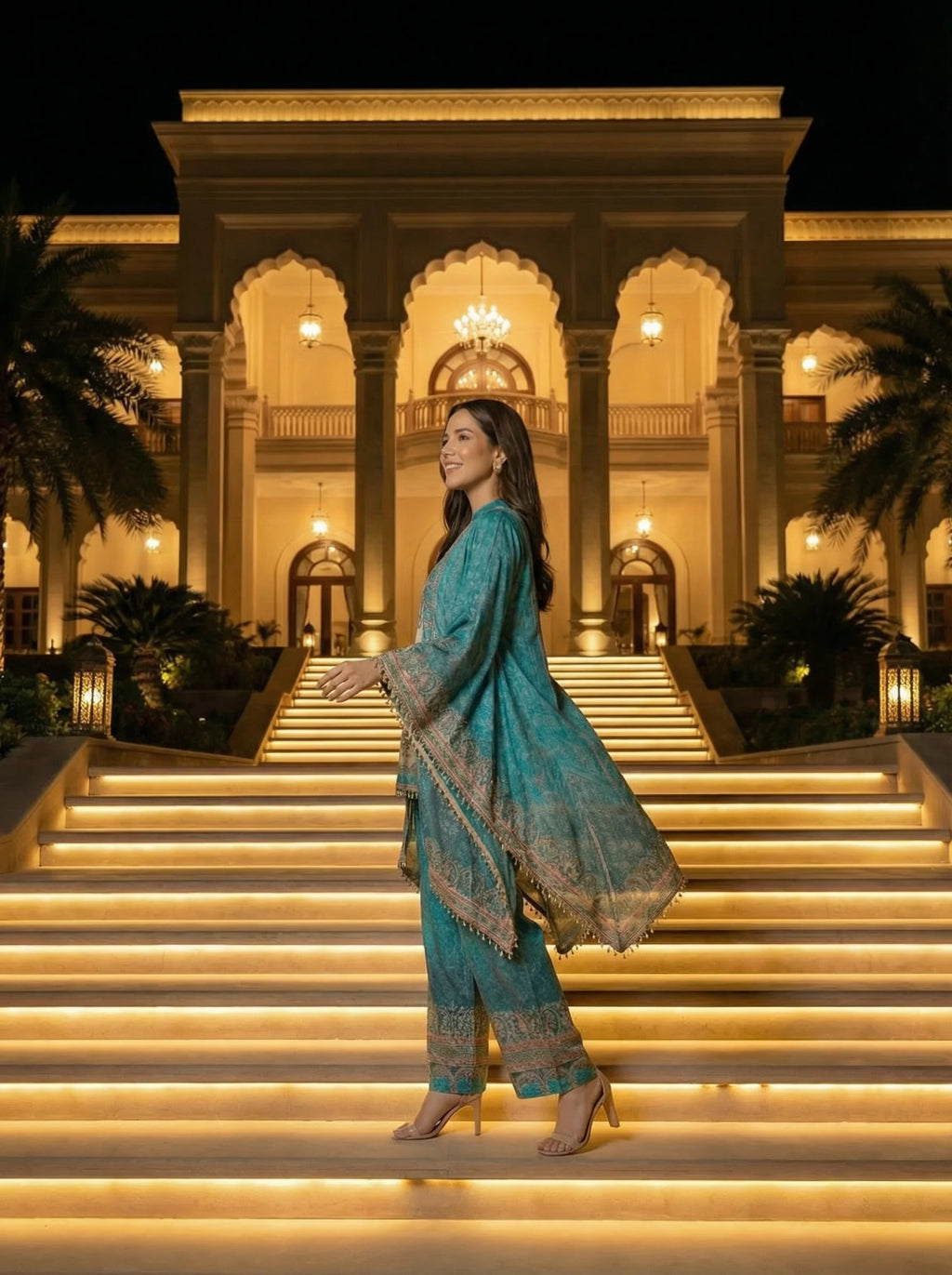 TEAL BLUE KAFTAN