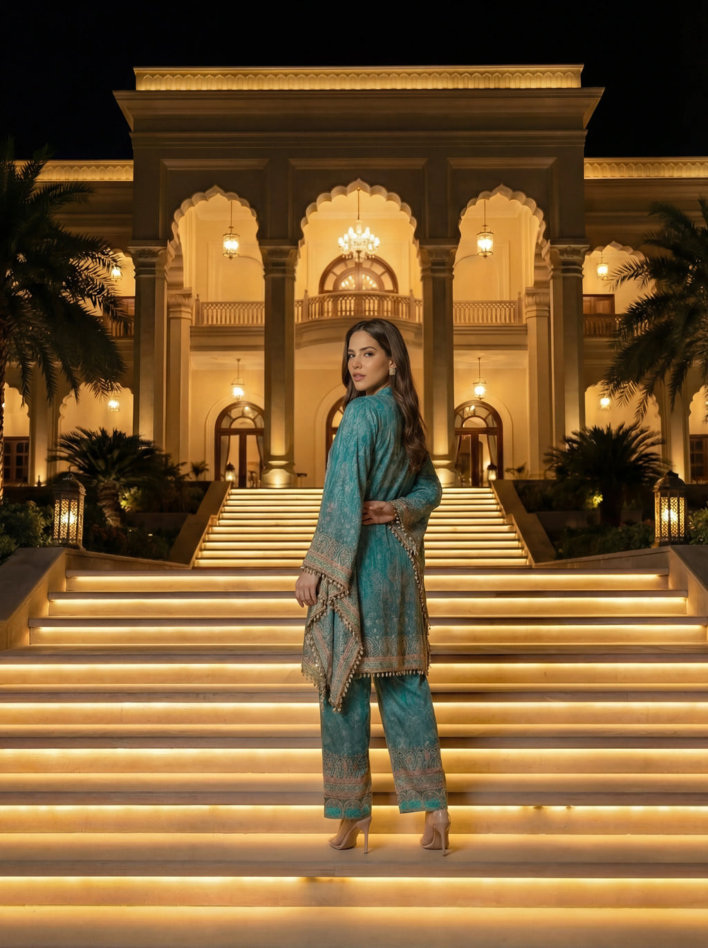 TEAL BLUE KAFTAN