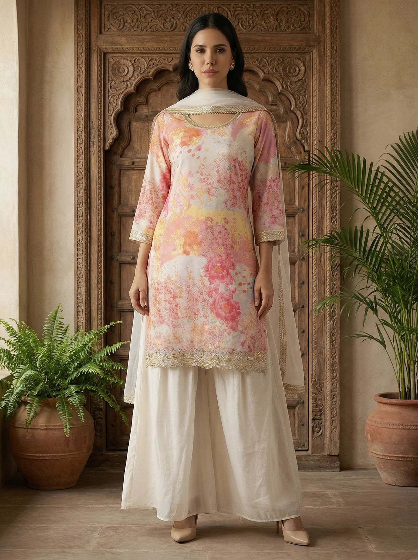 WHITE SHARARA