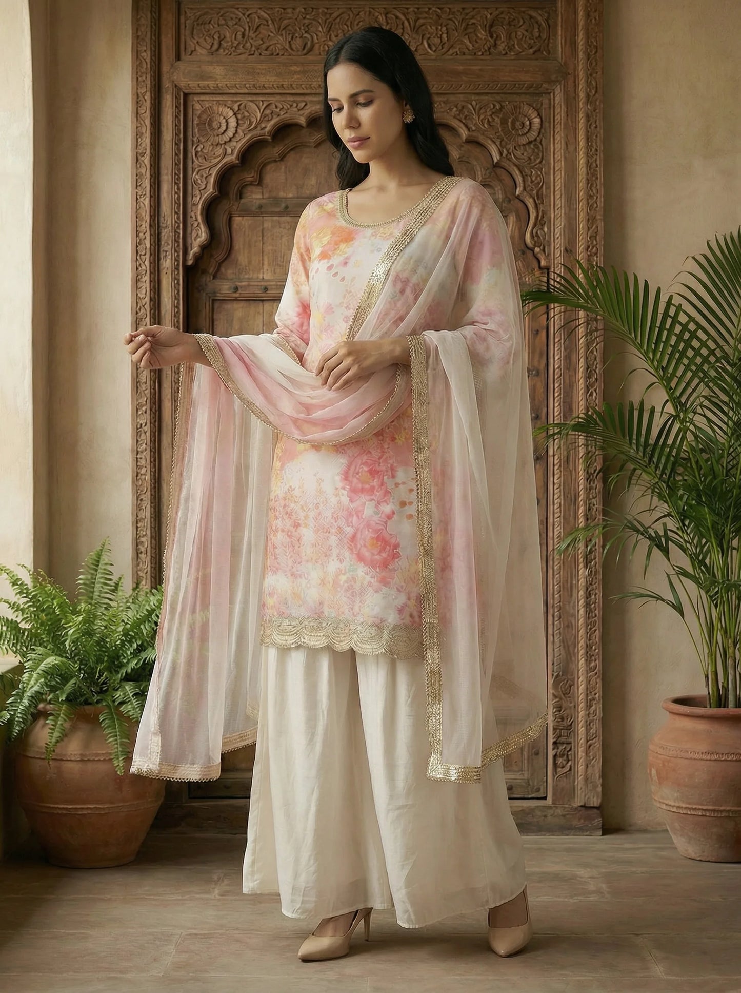 WHITE SHARARA