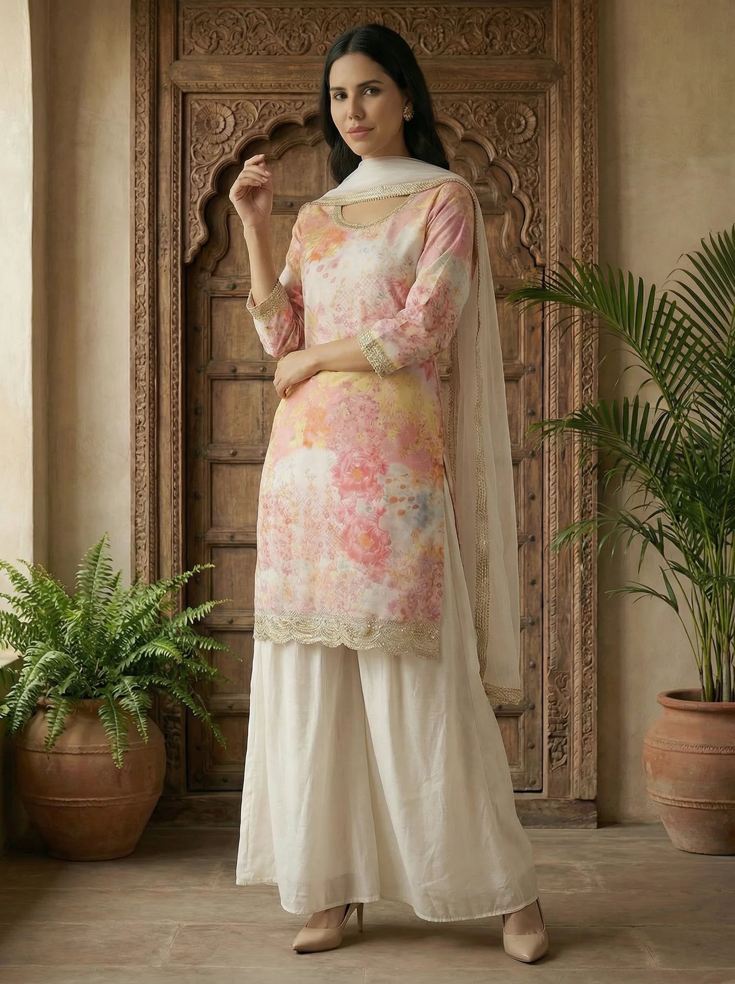 WHITE SHARARA