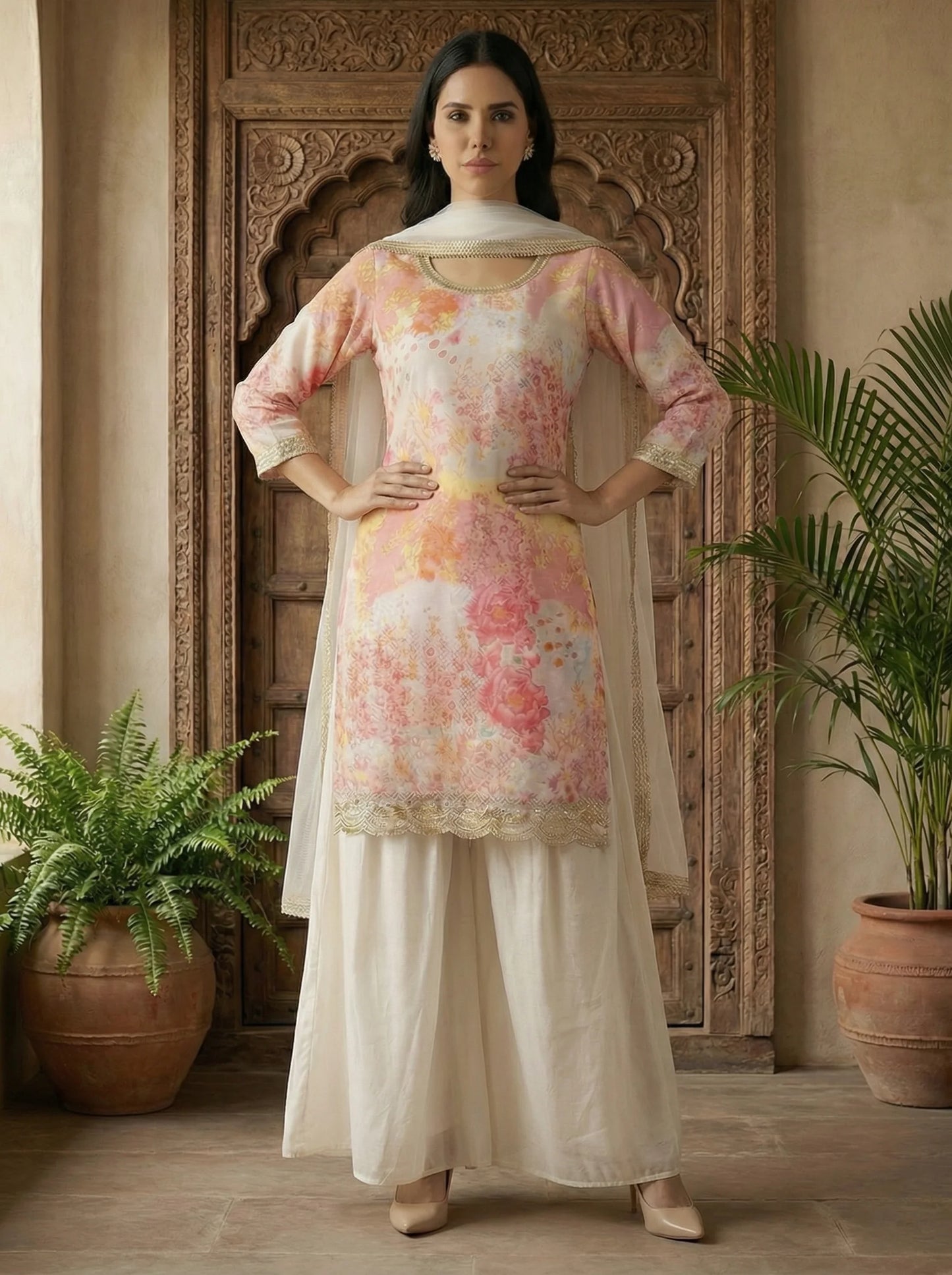 WHITE SHARARA
