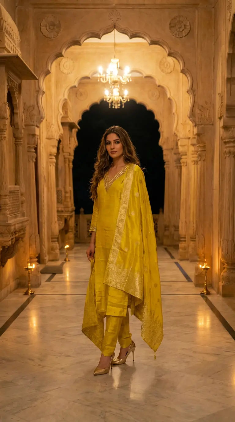 Golden Glow Kurti