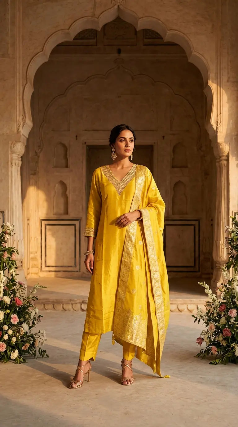 Golden Glow Kurti