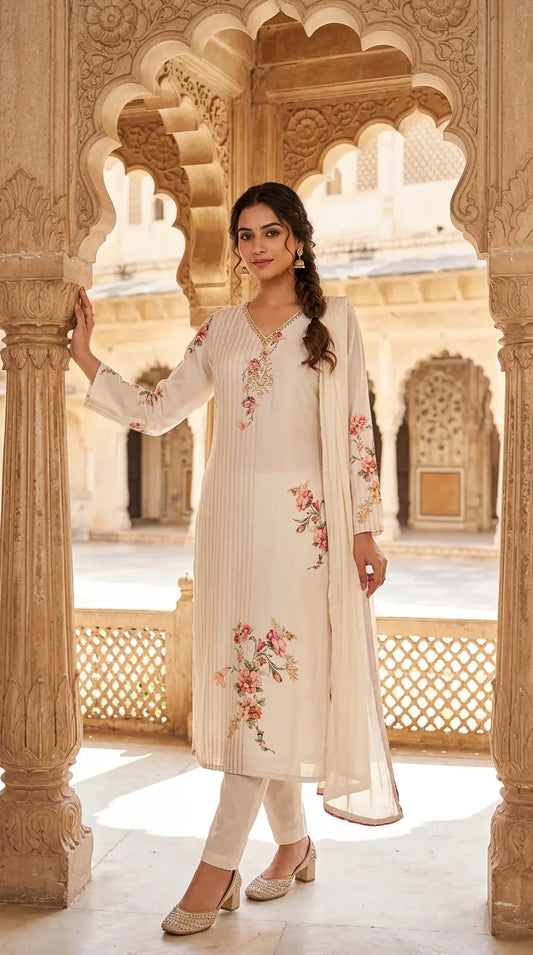 Ivory kurti Set