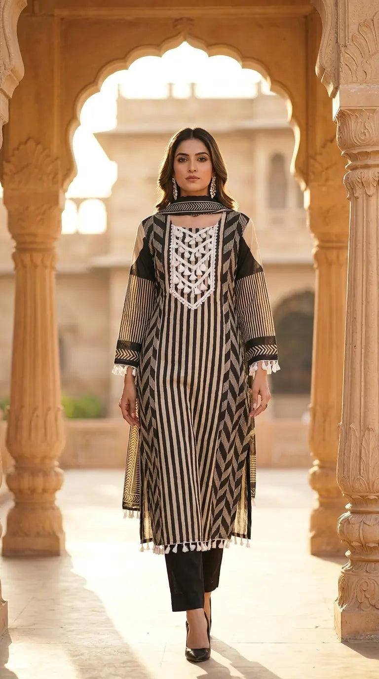 Noir Tassel Kurti