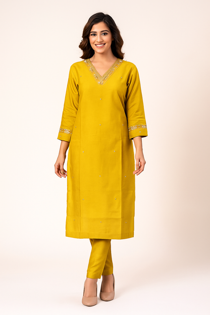 SUNSHINE YELLOW KURTI
