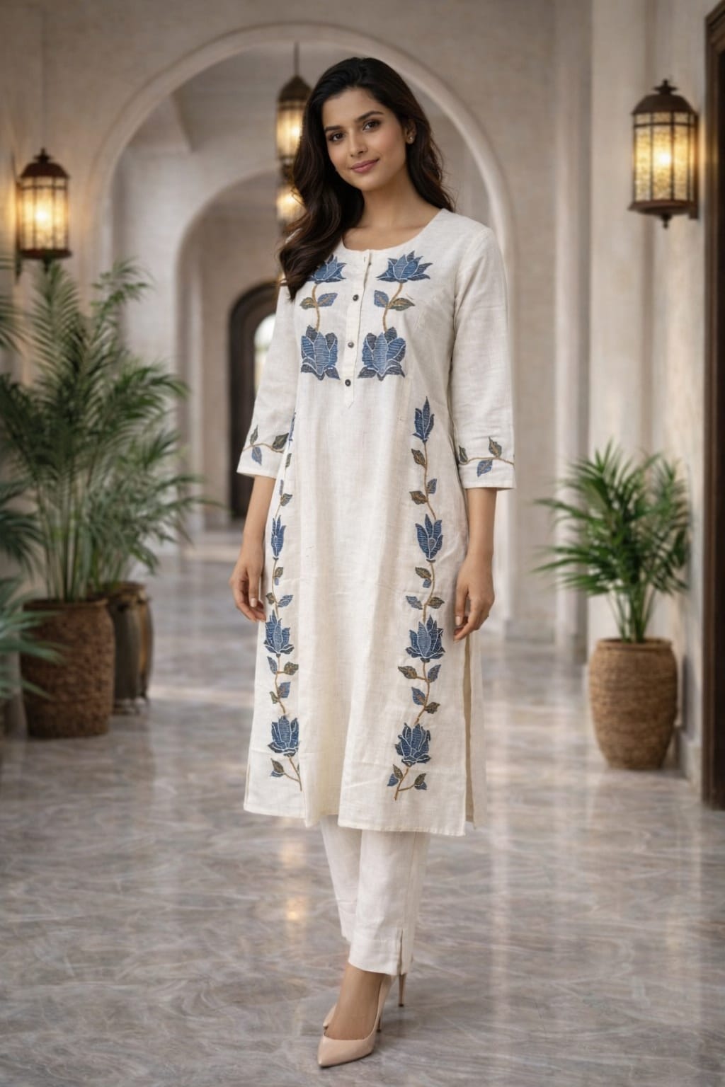 Lotus Floral Kurti