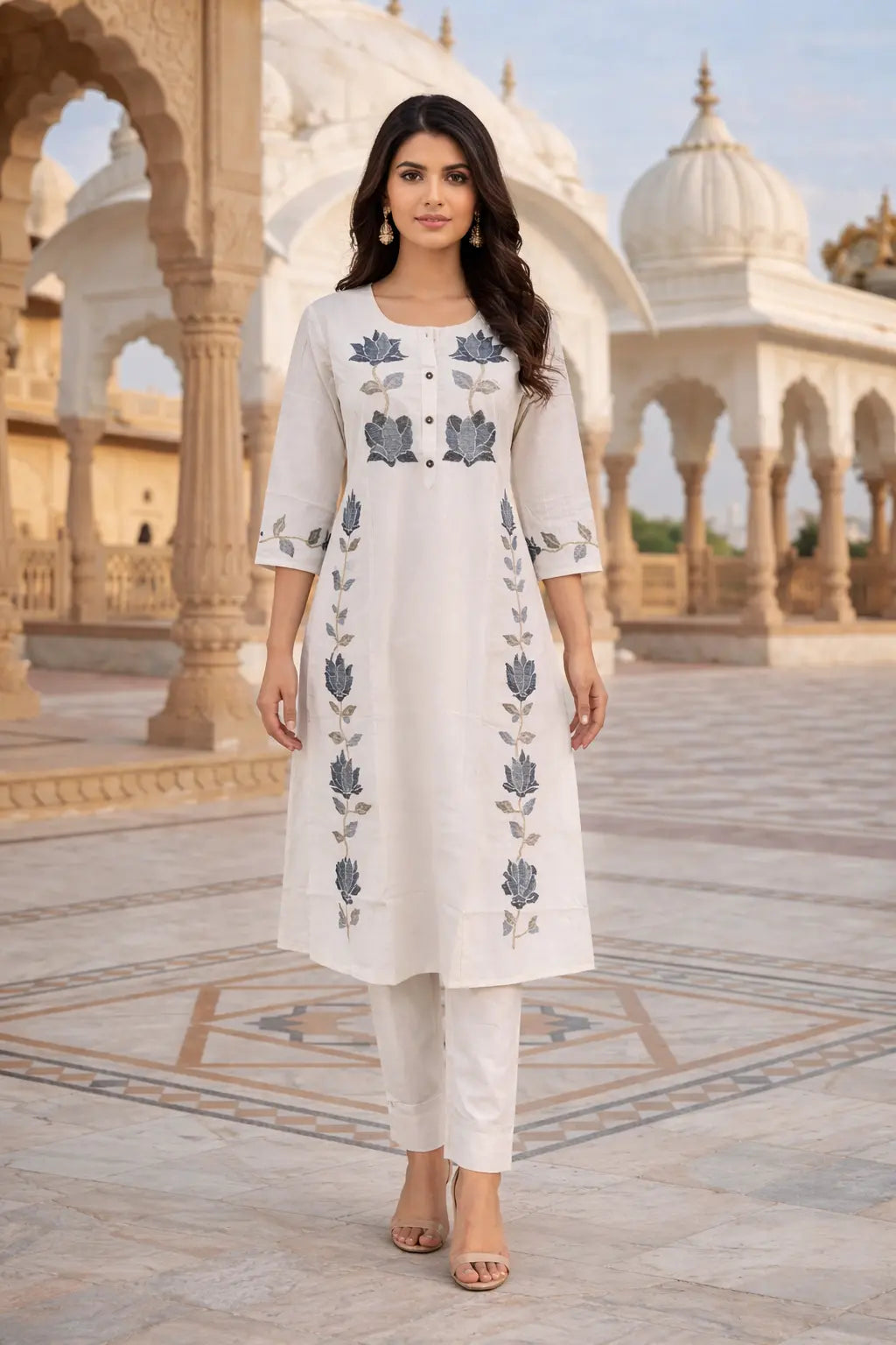 Lotus Floral Kurti