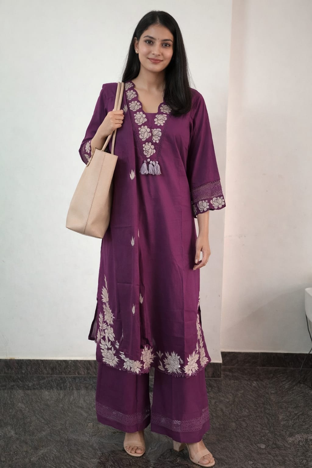 VIOLET KURTI SET